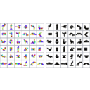 download Tangram clipart image with 225 hue color