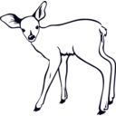 download Fawn Outline clipart image with 225 hue color