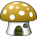 download Mushroom House clipart image with 45 hue color