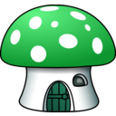 download Mushroom House clipart image with 135 hue color