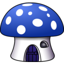 download Mushroom House clipart image with 225 hue color