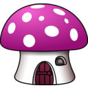 download Mushroom House clipart image with 315 hue color