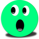 download Frightened Smiley Pink Emoticon clipart image with 180 hue color