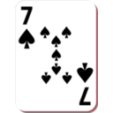 download White Deck 7 Of Spades clipart image with 315 hue color