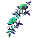 download Rose Decoration In Color clipart image with 135 hue color