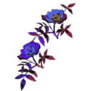 download Rose Decoration In Color clipart image with 225 hue color