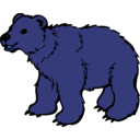 download Young Brown Bear clipart image with 225 hue color