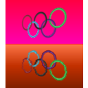 download Olympic Rings clipart image with 135 hue color