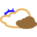 download Simple Weather Symbols clipart image with 180 hue color