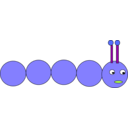download Green Caterpillar clipart image with 135 hue color