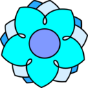 download Flower 01 clipart image with 180 hue color