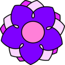 download Flower 01 clipart image with 270 hue color