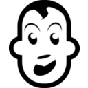 download Visage clipart image with 180 hue color