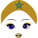 download Pretty Moroccan Girl Smiley Emoticon clipart image with 45 hue color