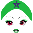 download Pretty Moroccan Girl Smiley Emoticon clipart image with 135 hue color
