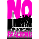 download No Fracking clipart image with 315 hue color