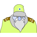 download Colonel Frost Russian Military Santa Claus clipart image with 225 hue color