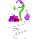 download Santa Pen clipart image with 270 hue color