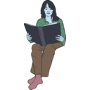 download Michelle Kempner Reading clipart image with 180 hue color