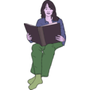 download Michelle Kempner Reading clipart image with 270 hue color