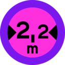 download 2 2 M Sign clipart image with 270 hue color