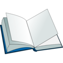 download Open Book clipart image with 180 hue color