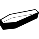 download Open Coffin clipart image with 180 hue color