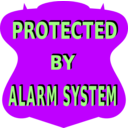 download Protected By Alarm System Sign 2 clipart image with 45 hue color