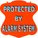 download Protected By Alarm System Sign 2 clipart image with 135 hue color
