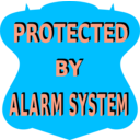 download Protected By Alarm System Sign 2 clipart image with 315 hue color