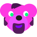 download Bear Head clipart image with 270 hue color