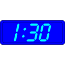 download Digital Clock clipart image with 180 hue color