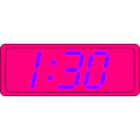 download Digital Clock clipart image with 270 hue color