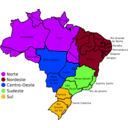 download Map Of Brazil V3 clipart image with 225 hue color