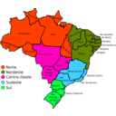 download Map Of Brazil V3 clipart image with 315 hue color