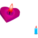 download Valentines Candle clipart image with 315 hue color