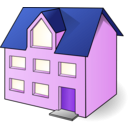 download House clipart image with 225 hue color
