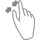 download Multitouch Pinch Zoom Out clipart image with 90 hue color