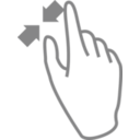 download Multitouch Pinch Zoom Out clipart image with 180 hue color