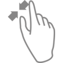 download Multitouch Pinch Zoom Out clipart image with 270 hue color