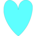 download Heart clipart image with 180 hue color