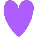 download Heart clipart image with 270 hue color