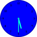 download Clock clipart image with 180 hue color