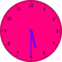 download Clock clipart image with 270 hue color