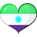 download Kurdistan Heart Flag clipart image with 135 hue color