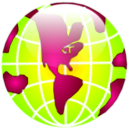 download Glossy Globe clipart image with 225 hue color