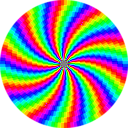 download Rainbow Swirl 120gon clipart image with 45 hue color