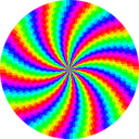 download Rainbow Swirl 120gon clipart image with 225 hue color