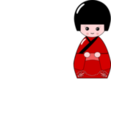 download Japanese Kokeshi Doll clipart image with 0 hue color