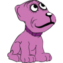 download Cartoon Dog clipart image with 270 hue color